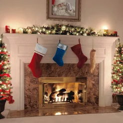 Christmas Stockings-National Tree Company 19" Arctic Lights Collection Blue Velvet Stocking