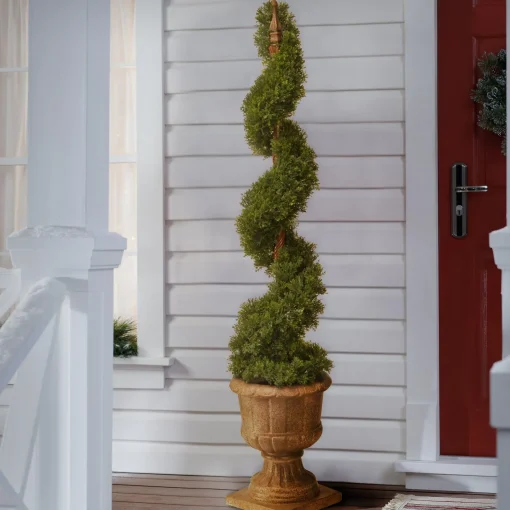 Topiaries / Shurbs-National Tree Company 48" Artificial Juniper Spiral