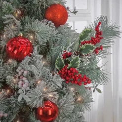 Christmas Greenery-National Tree Company 28" Berry Pine Plastic Spray