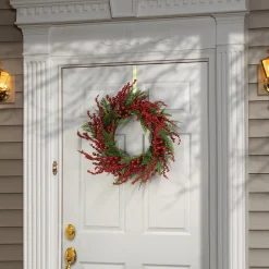 21" To 24" Wreath-National Tree Company 24" Cedar And Berry Wreath