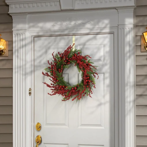 21" To 24" Wreath-National Tree Company 24" Cedar And Berry Wreath