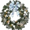 25" To 36" Wreath-National Tree Company 32" Decorative Collection Ornament Wreath With Clear Lights