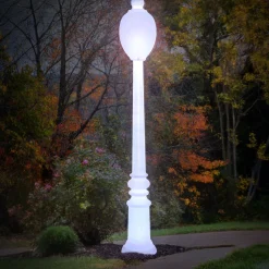 Outdoor Lights-National Tree Company 98" Dynamic Illuminations Lamppost With Multi-Function Led Lights