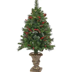 Under 5Ft-National Tree Company 48" Fiber Optic Crestwood Spruce Tree