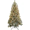 5Ft - 6Ft-National Tree Company 6 Ft. Crystal Cashmere Tree With Clear Lights