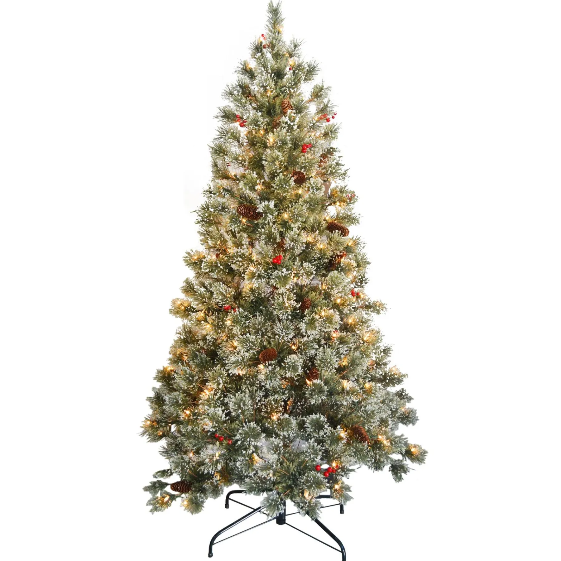 5Ft - 6Ft-National Tree Company 6 Ft. Crystal Cashmere Tree With Clear Lights