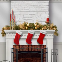 Christmas Greenery-National Tree Company 6 Ft Decorative Collection Elegance Swag With Clear Lights