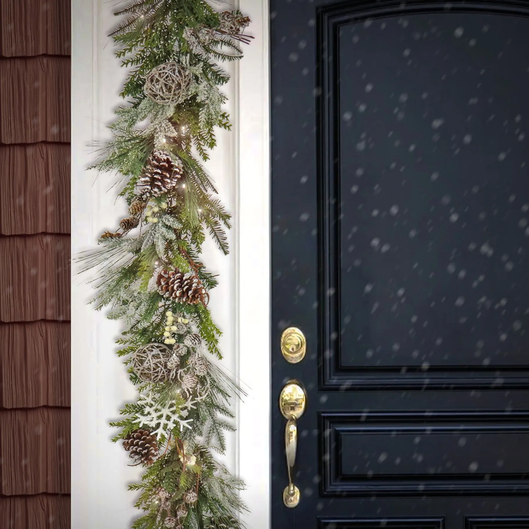 3' To 6' Garland-National Tree Company 6 Ft. Hgtv Home Collection Pre-Lit Cozy Winter Garland