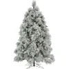 Full-National Tree Company 7.5 Ft. Hgtv Home Collection Pre-Lit Flocked Bavarian Pine Tree