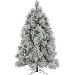 Full-National Tree Company 7.5 Ft. Hgtv Home Collection Pre-Lit Flocked Bavarian Pine Tree