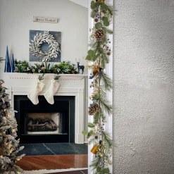 7' To 10' Garland-National Tree Company 9 Ft. Hgtv Home Collection Swiss Chic Garland