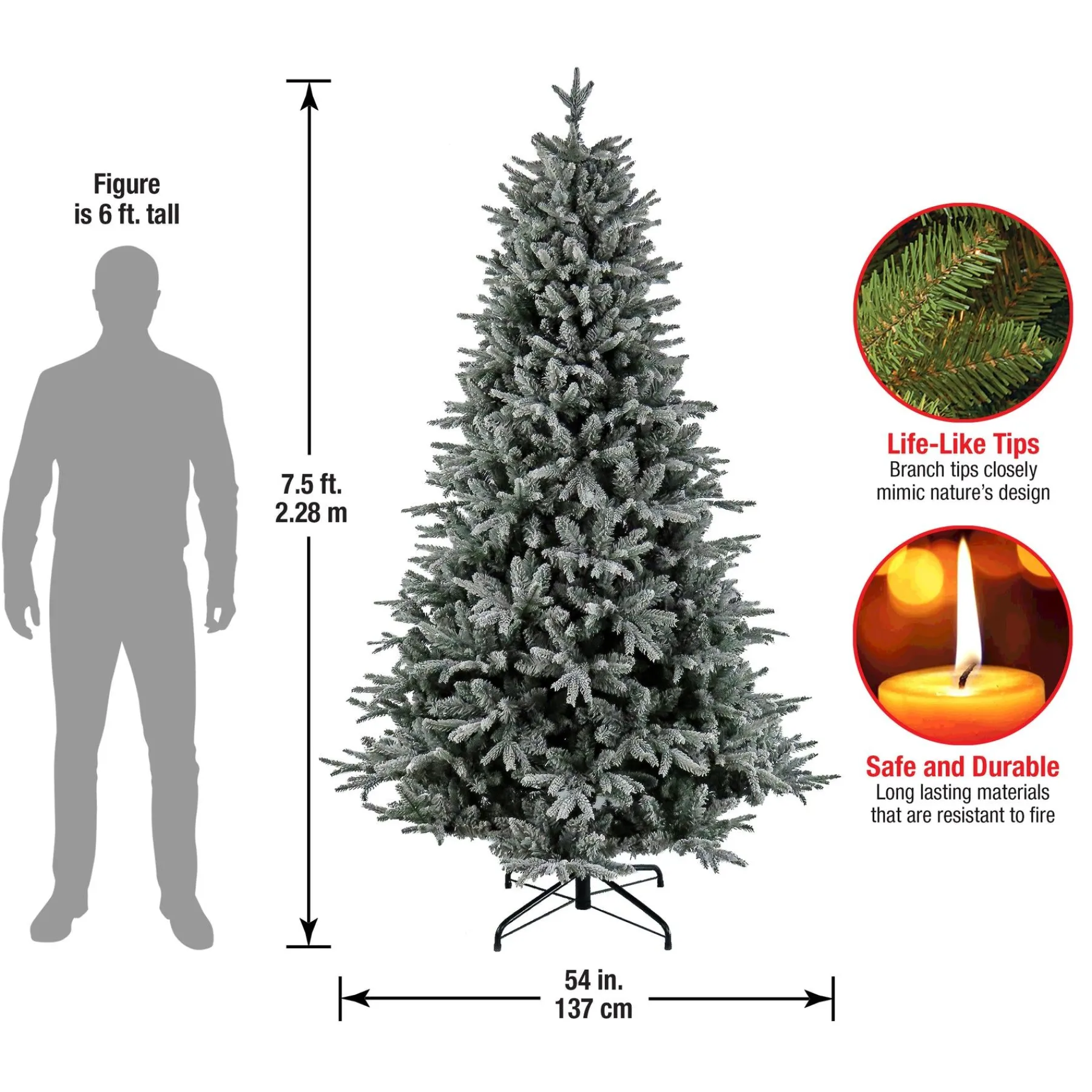 Full-National Tree Company 7.5 Ft Holliston Tree