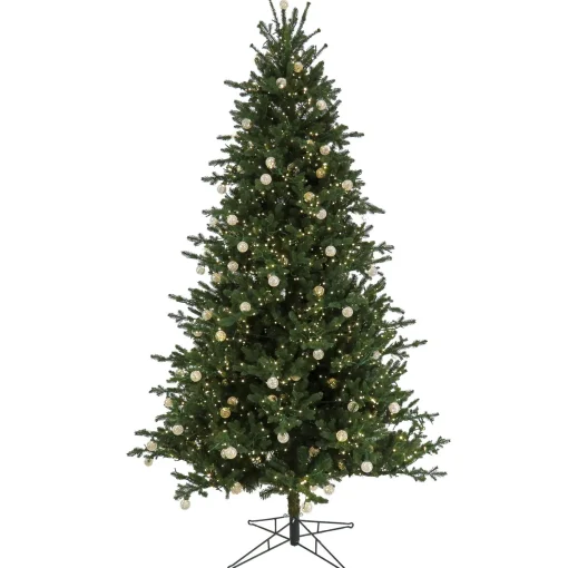 7Ft - 9Ft-National Tree Company 7.5 Ft Pre-Lit Aspen Pine Tree With Led Lights