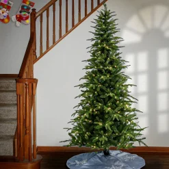 7Ft - 9Ft-National Tree Company 7.5 Ft. Pre-Lit Backer Pine Tree With Led Lights