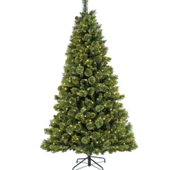 Full-National Tree Company 7 Ft Pre-Lit Maine Pine Tree With Led Lights