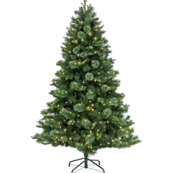 Full-National Tree Company 7 Ft Pre-Lit Montreal Pine Tree With Led Lights