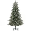 Warm White Led-National Tree Company 6 Ft. Pre-Lit Snowy Libby Fir Tree With Led Lights