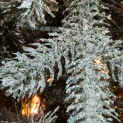 Clear-National Tree Company 4 Ft Snowy Morgan Spruce Entrance Tree With Clear Lights