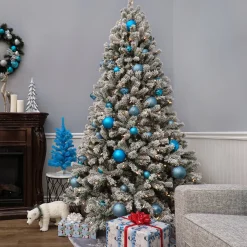 Full-National Tree Company 7.5 Ft. Snowy North Valley Spruce Tree