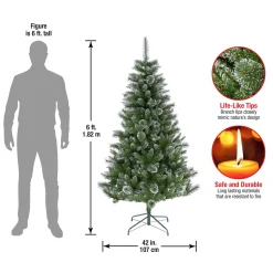 Full-National Tree Company 6 Ft. Snowy Sierra Spruce Tree