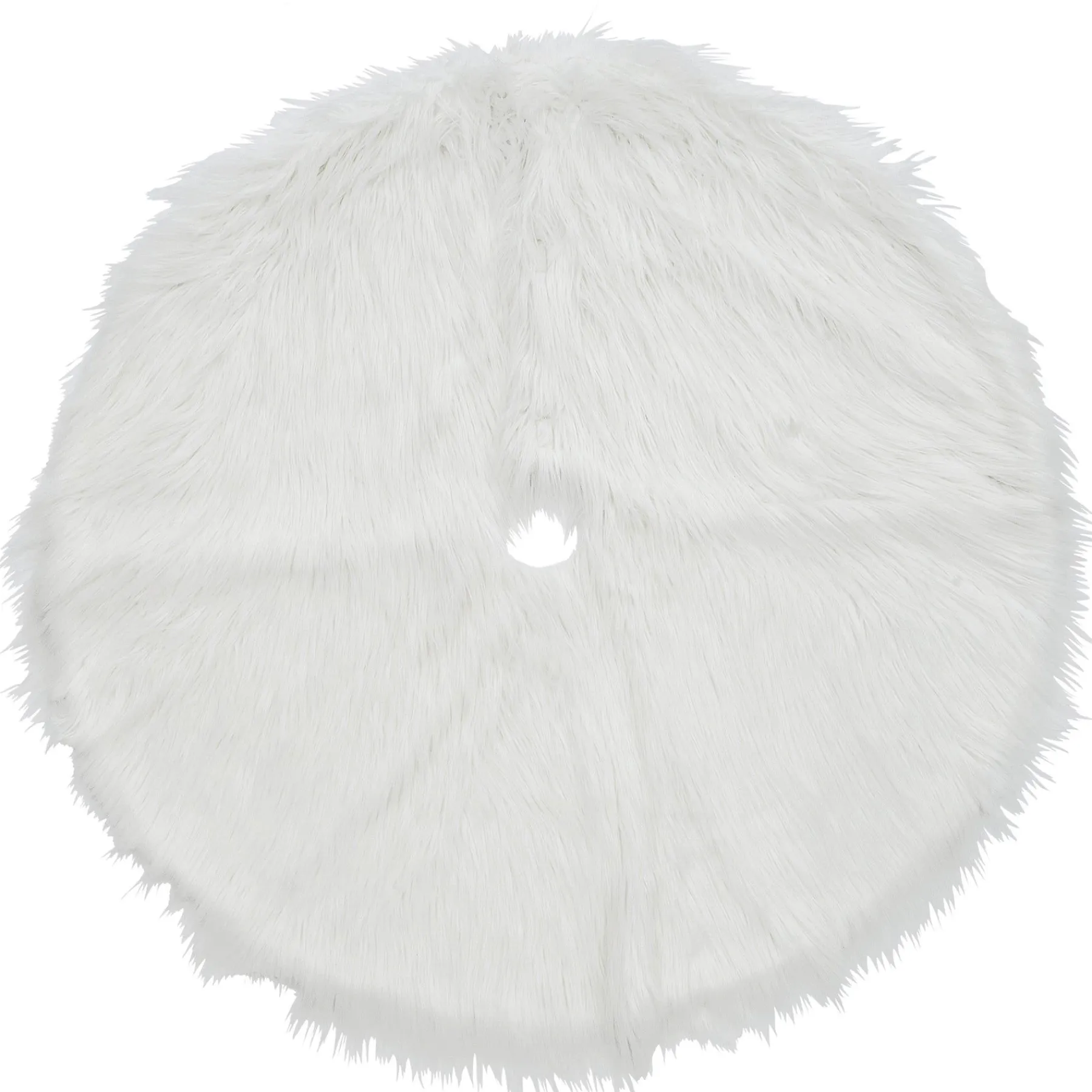 Christmas Tree Skirt-National Tree Company 48" General Store Collection White High Pile Tree Skirt