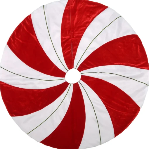 Christmas Tree Skirt-National Tree Company 48" General Store Collection Peppermint Tree Skirt
