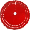 Christmas Tree Skirt-National Tree Company 48" General Store Collection Red Velvet Tree Skirt