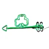 St. Patricks Day Decor-National Tree Company 20" Green Neon Style Shamrock Decoration
