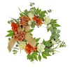 Harvest Wreath-National Tree Company 24" Harvest Wreath With Hydrangea & Rose
