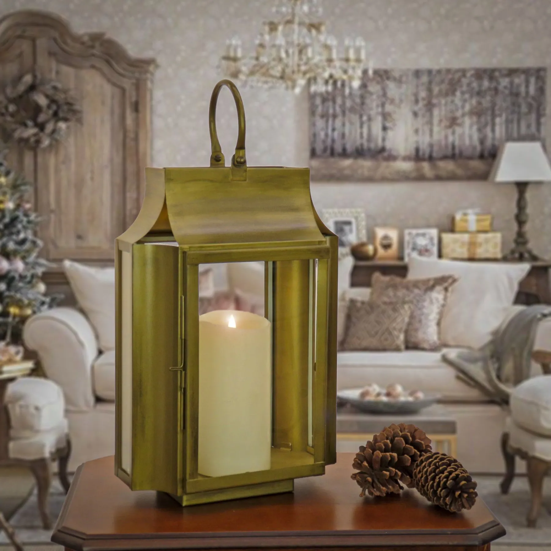 Christmas Accessories-National Tree Company 18" Hgtv Home Collection Antique Bronze Lantern, Small