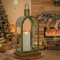 Christmas Accessories-National Tree Company 16" Hgtv Home Collection Antique Bronze Arched Lantern, Small