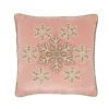Christmas Textile-National Tree Company 14" Hgtv Home Collection Beaded Snowflake Velvet Pillow
