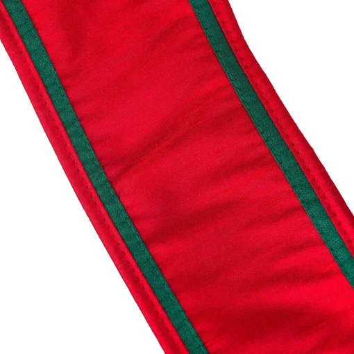 Christmas Accessories-National Tree Company 3" Hgtv Home Collection Dupioni Double-Sided Ribbon, Red & Green