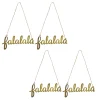 Christmas Ornament-National Tree Company 9" Hgtv Home Collection Falalala Metal Ornament Set