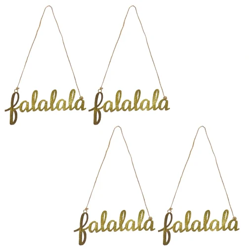 Christmas Ornament-National Tree Company 9" Hgtv Home Collection Falalala Metal Ornament Set