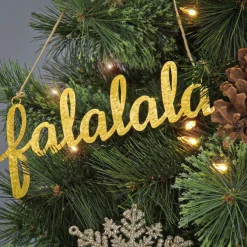 Christmas Ornament-National Tree Company 9" Hgtv Home Collection Falalala Metal Ornament Set
