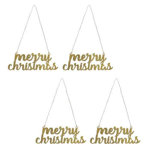 Christmas Ornament-National Tree Company 9" Hgtv Home Collection Merry Christmas Metal Ornament Set