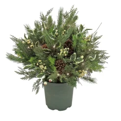 Christmas Greenery-National Tree Company 28" Hgtv Home Collection Pre-Lit Holly And Berry Planter Filler
