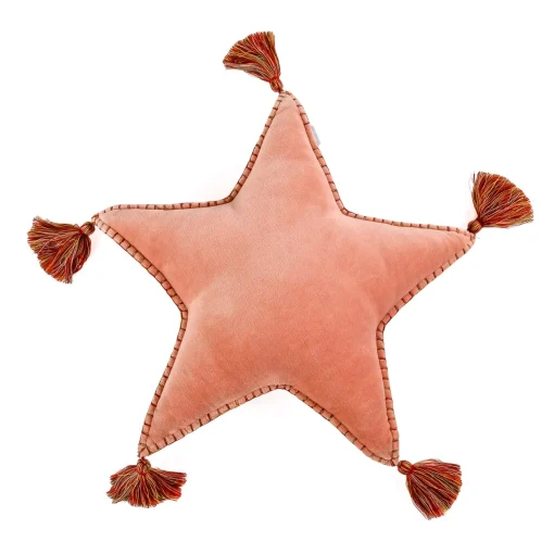 Christmas Textile-National Tree Company 16" Hgtv Home Collection Star Shape Pillow, Blush