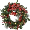 25" To 36" Wreath-National Tree Company 30" Holiday Plaid Bow Prelit Wreath