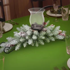 Christmas Greenery-National Tree Company 30 In Dunhill(R) Fir Centerpiece And Candle Holder