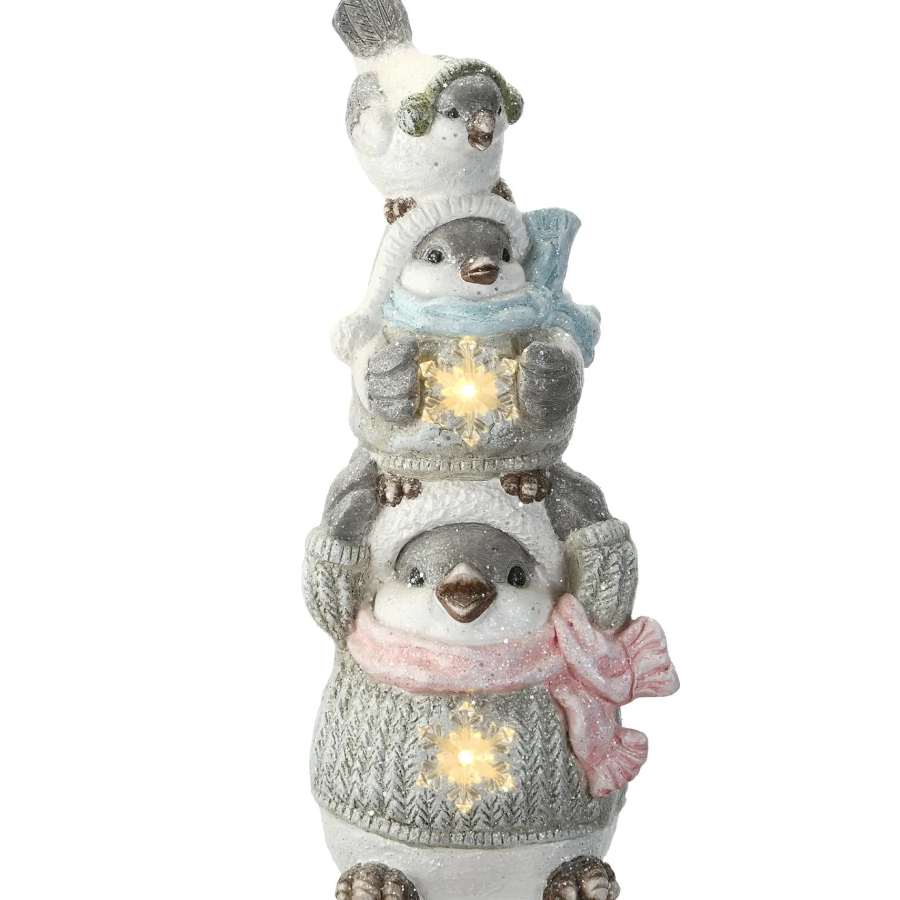 Christmas Accessories-National Tree Company 18" Lighted Stacked Bird Trio