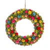 Flower Wreaths-National Tree Company 18" Multicolor Spring Floral Wreath
