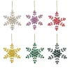 Christmas Ornament-National Tree Company 6 Piece Hgtv Home Collection Beaded Snowflake Ornaments