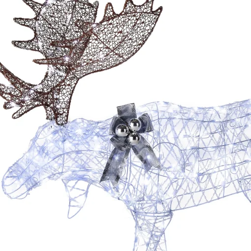 Christmas Outdoor Accessories-National Tree Company 50" Pre-Lit Moose Decoration