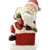 Christmas Accessories-National Tree Company 14" Santa Climbing Into Chimney Figuerine
