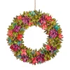 Flower Wreaths-National Tree Company 18" Spring Floral Pastels Wreath