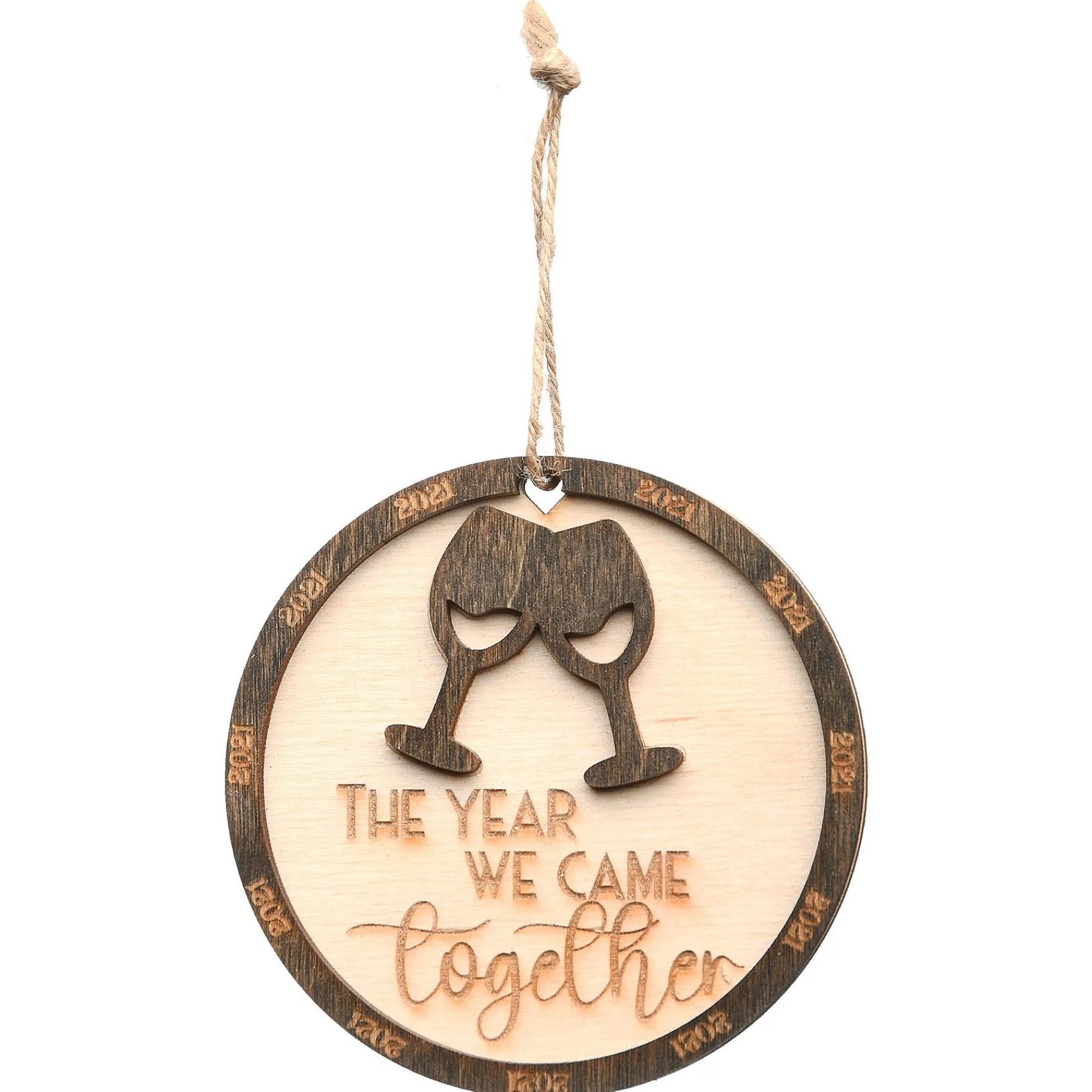 Christmas Ornament-National Tree Company 2021 "The Year We Came Together" Wood Christmas Ornament With Hanging Loop, 3 In