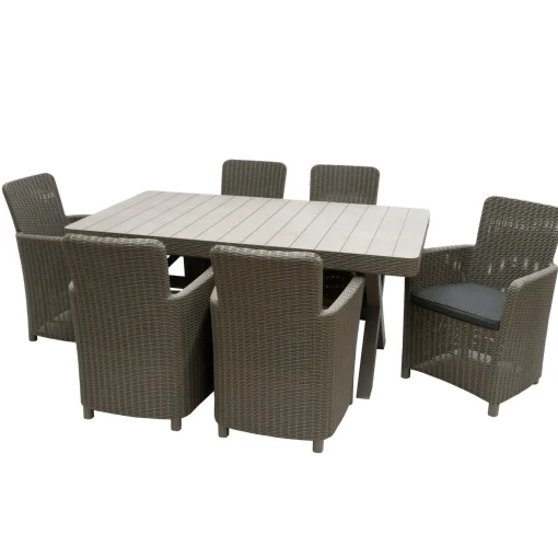 Patio Sets-National Tree Company Antrim Collection 7-Piece All-Weather Wicker Finish Dining Set