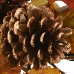 Harvest Accessories-National Tree Company Artificial Autumn Door Corners, Set Of 2, Decorated With Maple Leaves, Pine Cones, Pomegranates, Berry Clusters, Harvest Collection, 30 Inches